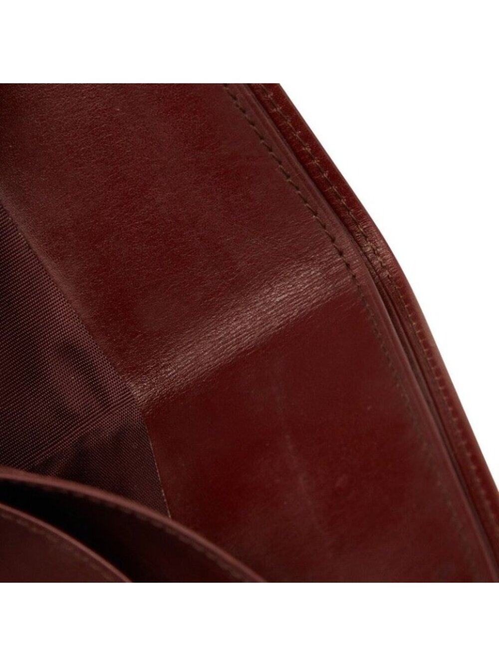 Cartier Must Line Bifold Wallet Billfold Bordeaux Leather - Picture 8 of 10